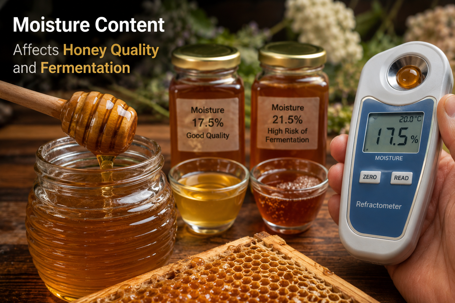 How Moisture Content Affects Honey Quality and Fermentation
