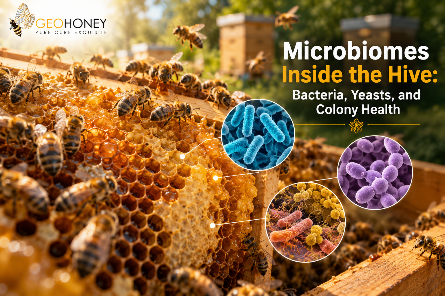Microbiomes Inside the Hive: Bacteria, Yeasts, and Colony Health
