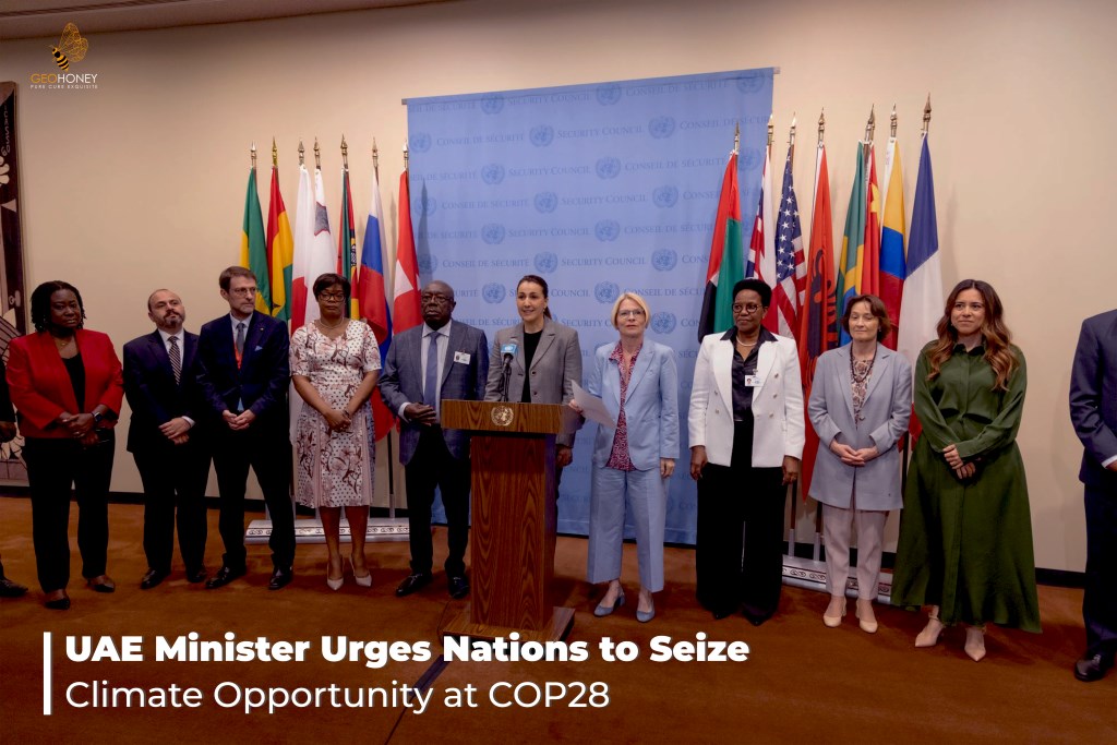 مريم بنت محمد المهيري، وزيرة التغير المناخي والبيئة، تؤكد على أهمية تسريع العمل المناخي في مؤتمر الأطراف الثامن والعشرين.