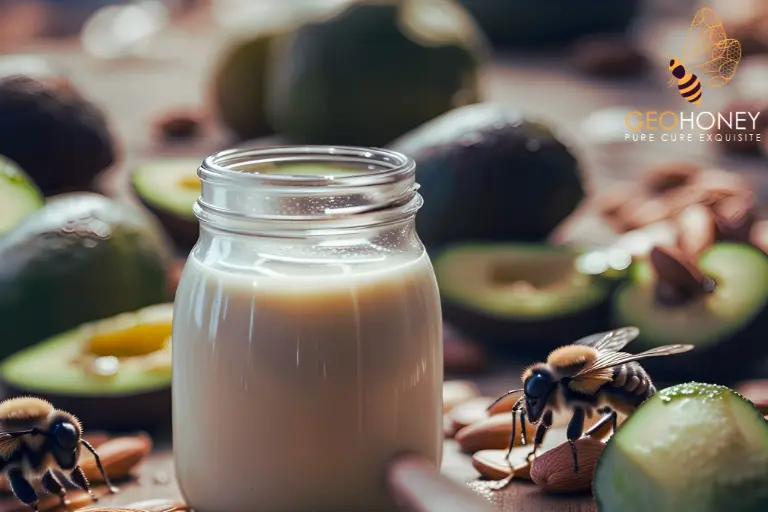 فحص العلاقة بين الأفوكادو وحليب اللوز والنحل؟